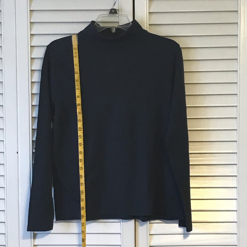 L.L. Bean Dark Blue Women's Turtleneck Sweater - Picture 2 of 5